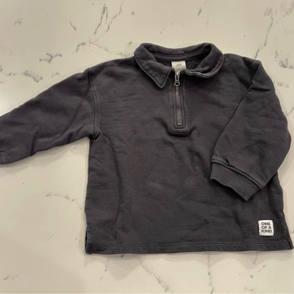 H&M Dark Gray Half-Zip Sweatshirt
